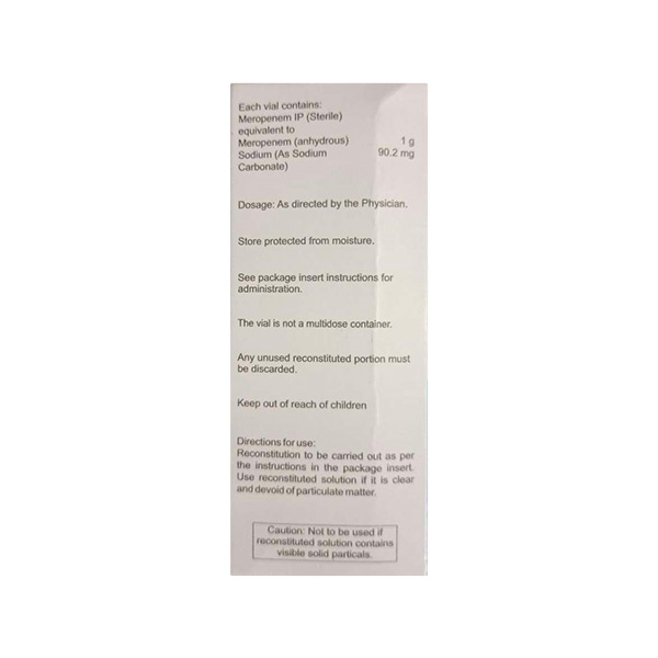 Acupenem 1gm Injection 1'S - Image 2