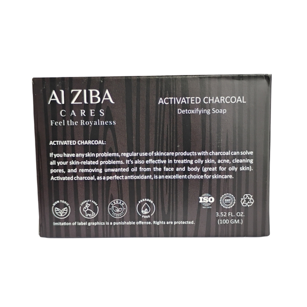 Alziba Cares Soap - Activated Charcoal 100 g - Image 2