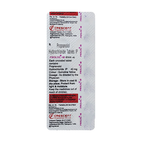 Prolol 40mg Tablet 10'S