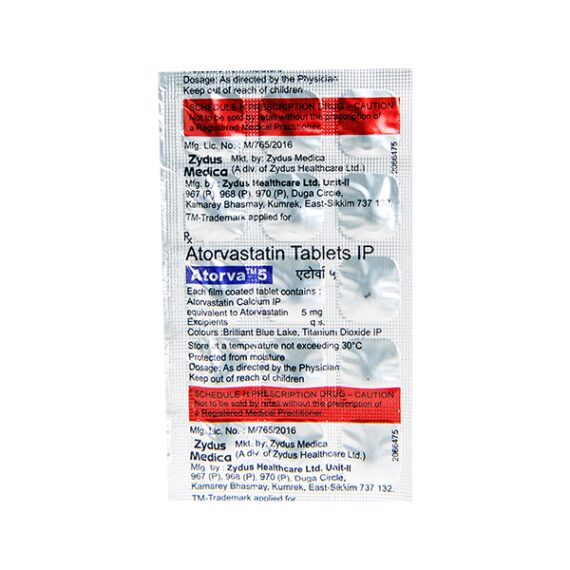 ATORVA 5mg Tablet 15's - Image 2