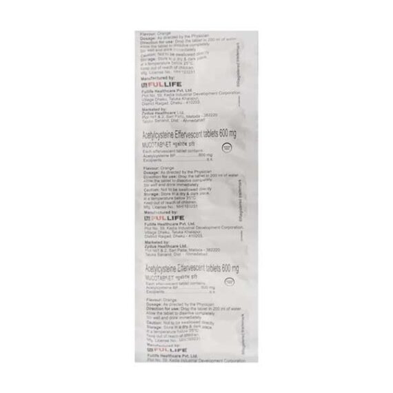 Mucotab ET Sugar Free Orange Flavour Tablet 10'S - Image 3