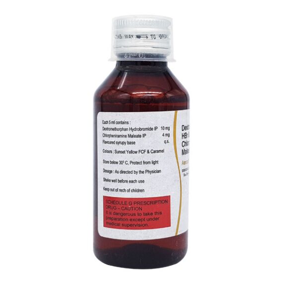 Aerodil DX Sugar Free Raspberry Flavour Dry Cough Syrup 100ml - Image 2