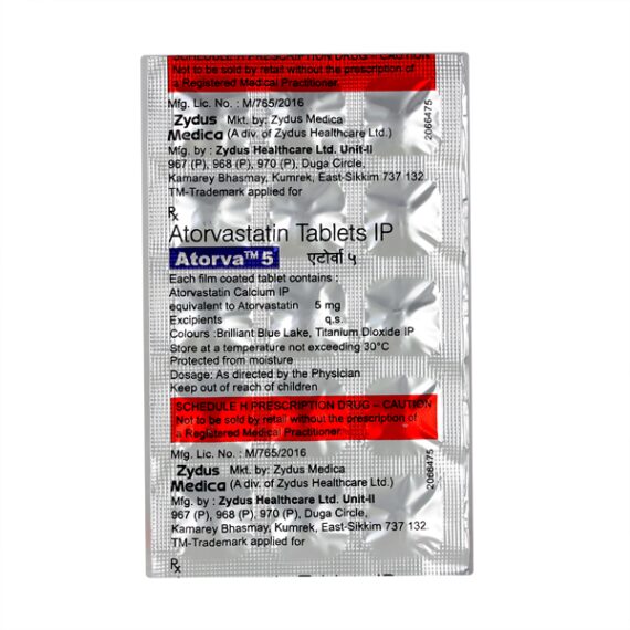 ATORVA 5mg Tablet 15's - Image 3