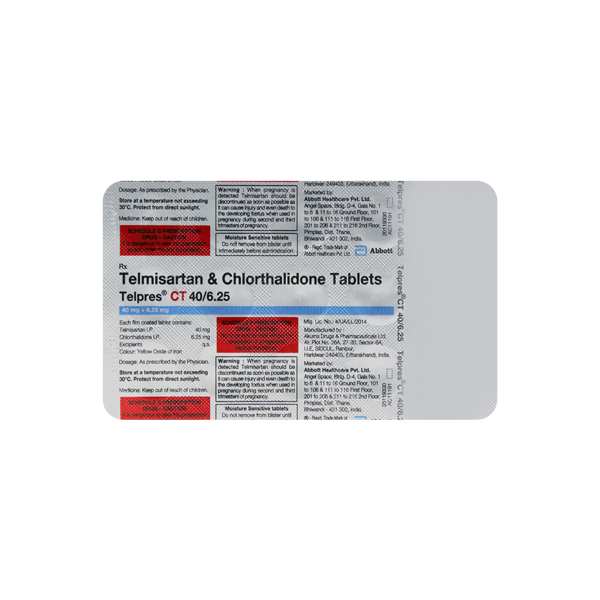 Telpres Ct 40/6.25Mg Tablet 15's - Image 3