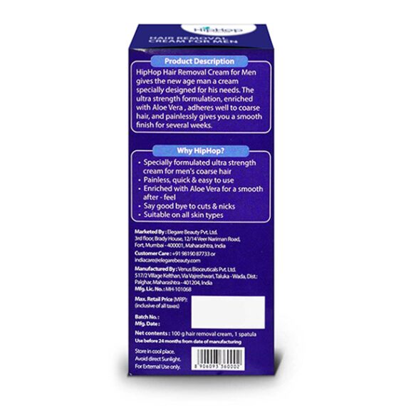 HipHop Hair Removal Cream for Men 60 gm - Image 3
