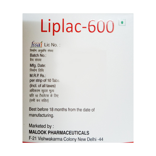 LIPLAC 600 Tablet 10's - Image 2