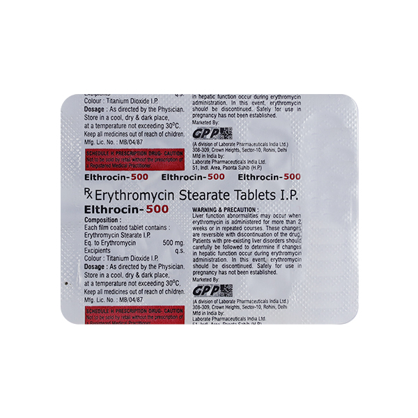 ELTHROCIN 500 Tablet 10's