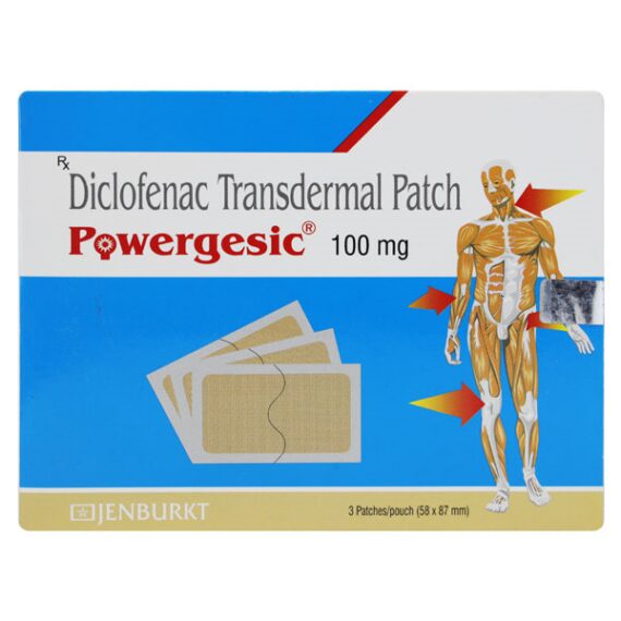 POWERGESIC TRANSDERMAL 100mg Patch 3's