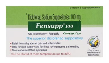FENSUPP 100mg Suppositories 10's