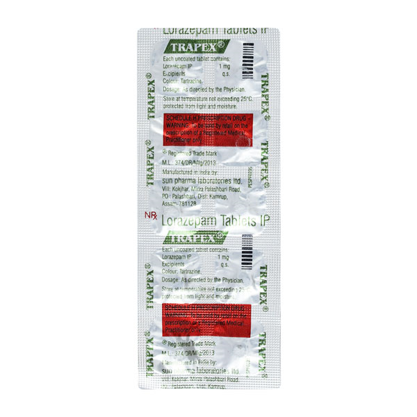 Trapex 1mg Tablet 10'S