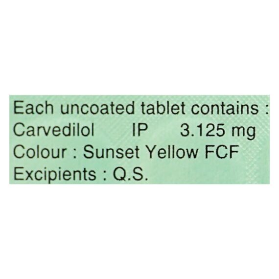 Carca 3.125mg Tablet 15'S - Image 2