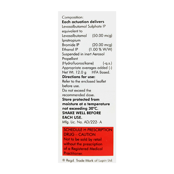SALBAIR I WITH DOSE INDICATOR 200md Transhaler 12g - Image 3