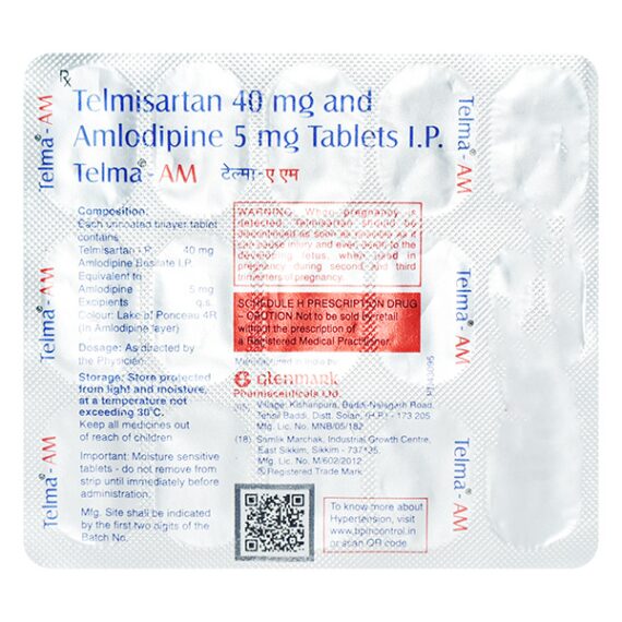 Telma AM 40mg Tablet 15'S