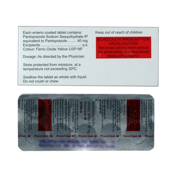 Protochek 40mg Tablet 10'S - Image 2