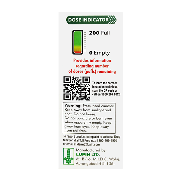 SALBAIR I WITH DOSE INDICATOR 200md Transhaler 12g - Image 2