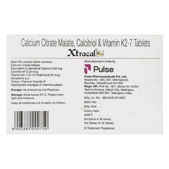 Xtracal K2 Tablet 10'S - Image 2