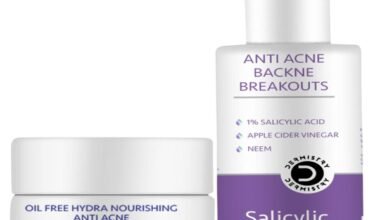 Dermistry 1% Salicylic Acid Anti Acne Body Wash 200 ml + Oil Free Hydra Nourishing Anti Acne Mattifying Moisturizer Honey And Cinnamon 50 ml