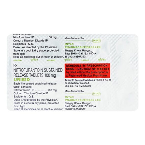 Nitrofur SR 100mg Tablet 14'S