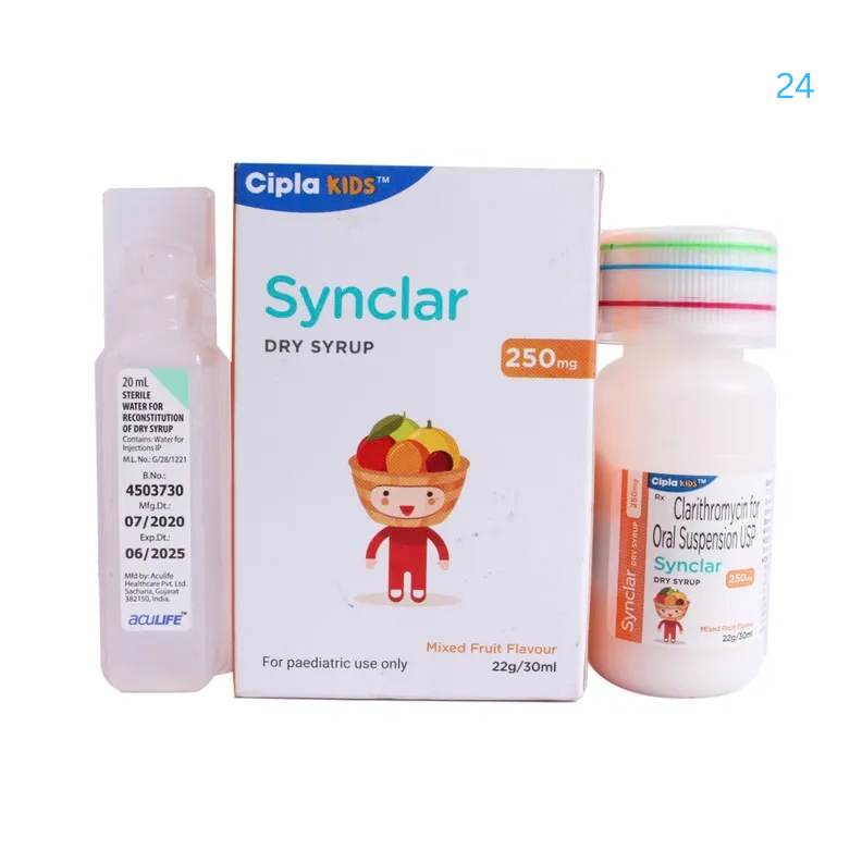 Synclar 250mg Dry Syrup Mixed Fruit