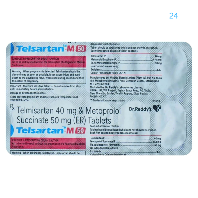 Telsartan M 40mg/50mg Tablet