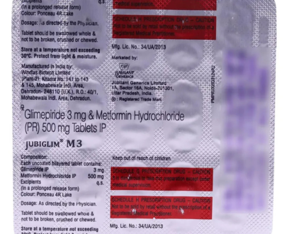 Jubiglim M 3mg/500mg Tablet