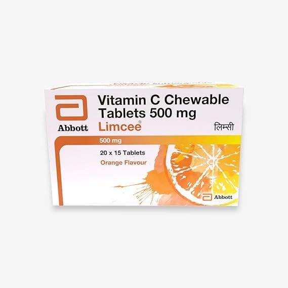 Limcee Vitamin C Chewable Tablet | Flavour Orange