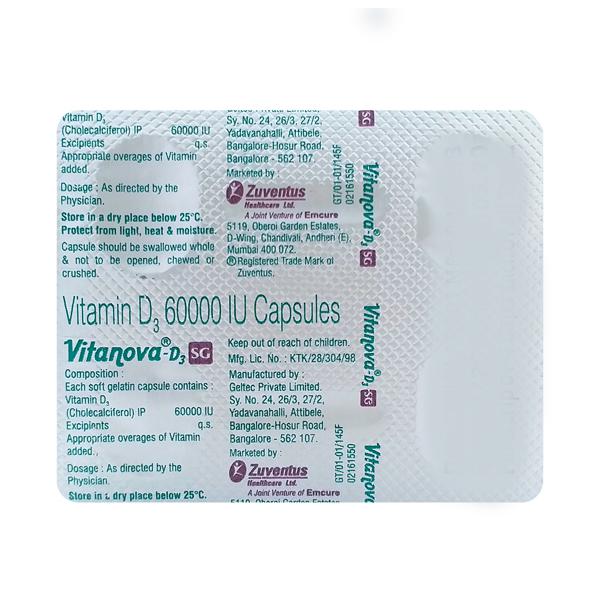 Vitanova D3 SG Capsule 4'S - Image 4