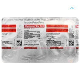 Gliptagreat DM 10mg/500mg/100mg Tablet