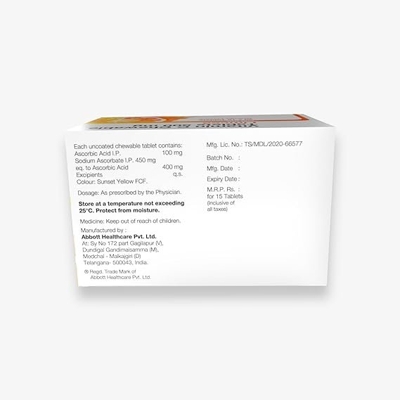 Limcee Vitamin C Chewable Tablet | Flavour Orange - Image 2