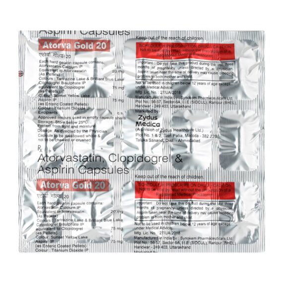 ATORVA GOLD 20mg Capsule 15's - Image 3