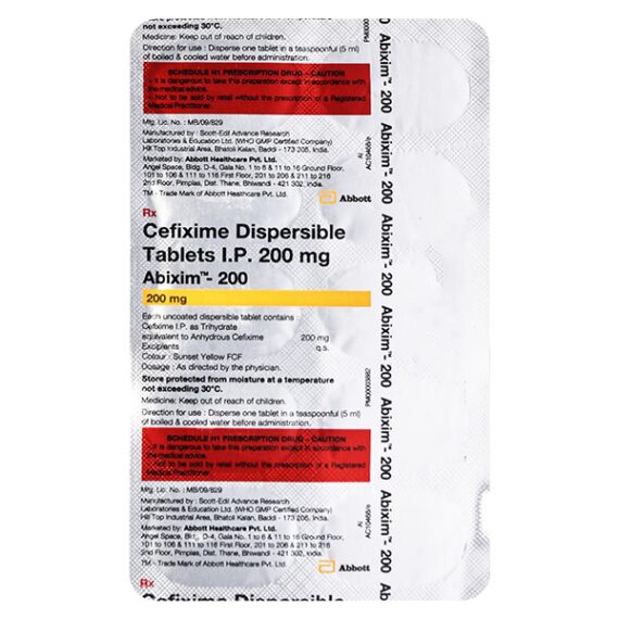 Abixim 200mg Tablet 10'S