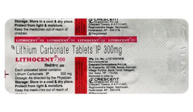 LITHOCENT 300 Tablet 10's
