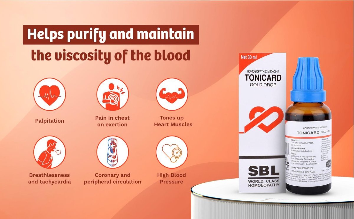 SBL Tonicard Gold Drop Homeopathic Medicine - Image 3