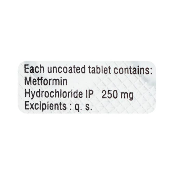 Glycomet 250mg Tablet 10'S - Image 2