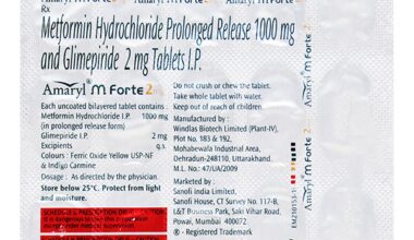 Amaryl M Forte 2mg Tablet 15'S