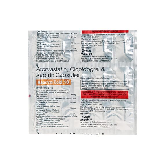 ATORVA GOLD 10mg Capsule 15's - Image 2