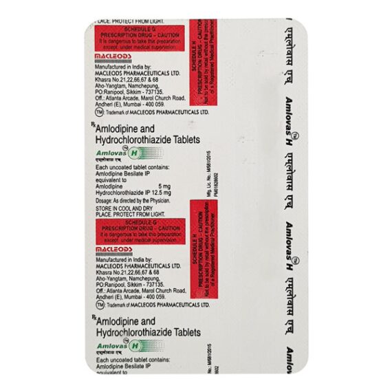 Amlovas H Tablet 15'S