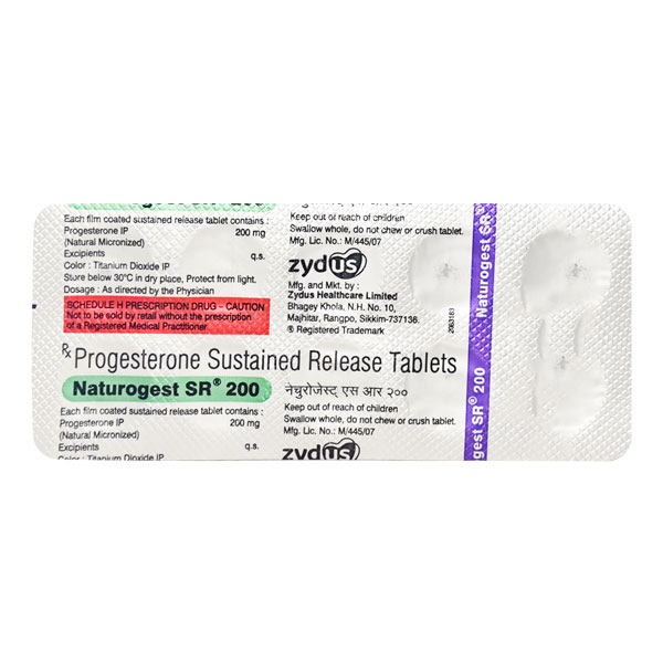 Naturogest SR 200mg Tablet 10'S