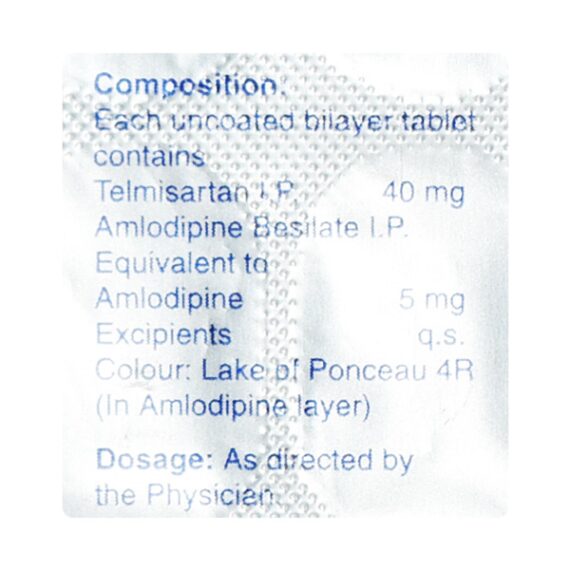 Telma AM 40mg Tablet 15'S - Image 2