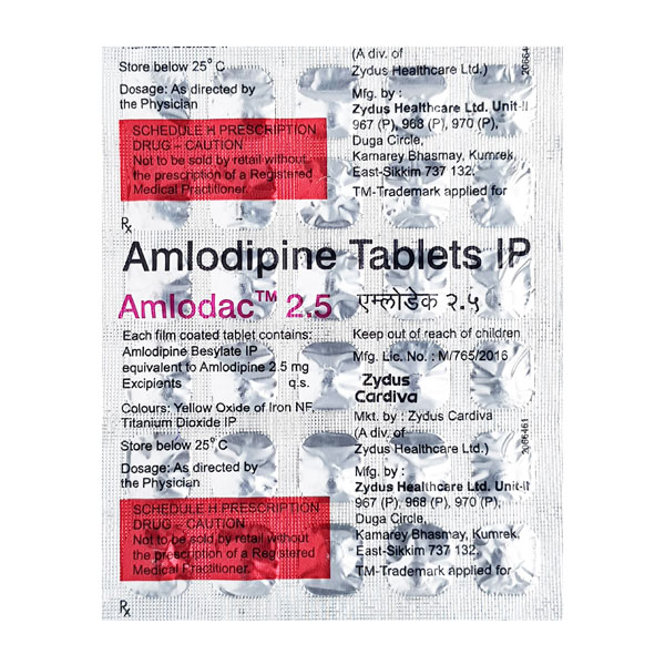 Amlodac 2.5mg Tablet 30'S