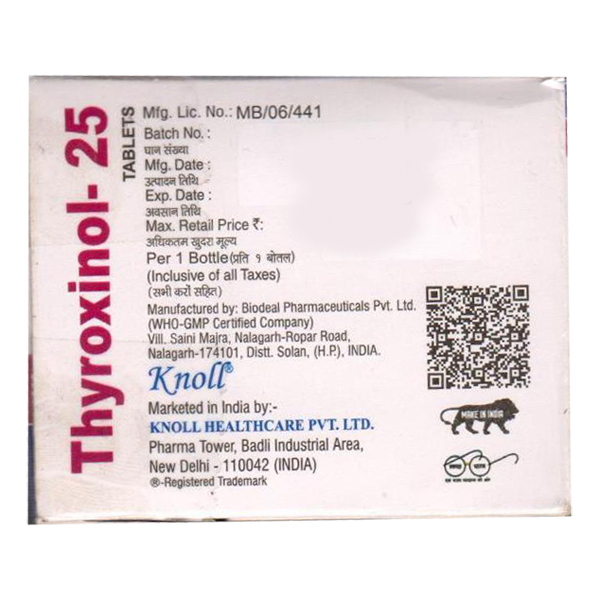 THYROXINOL 25 Tablet 120's - Image 3