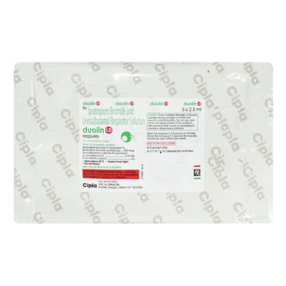 Duolin LD 500mcg/0.63mg Respule 5X2.5ml