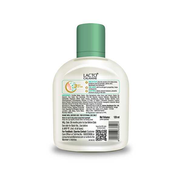 Lacto Calamine Oil Balance Combination to Normal Skin Lotion 120 ml - Image 2