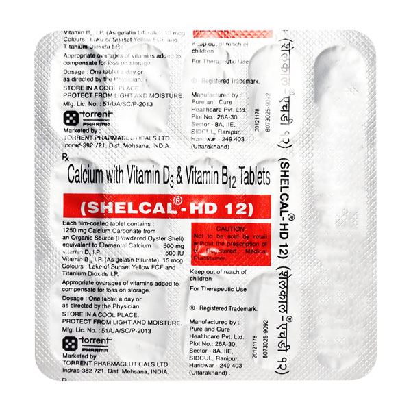 Shelcal HD 12 Tablet 15'S