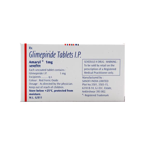 Amaryl 1mg Tablet 30'S - Image 2