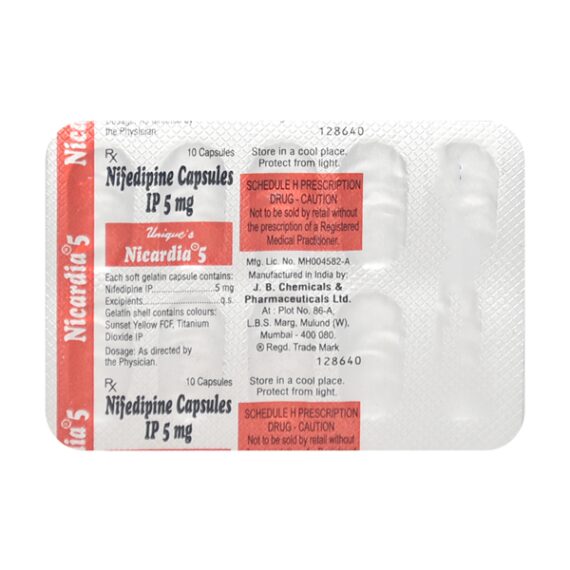 Nicardia 5mg Capsule 10'S