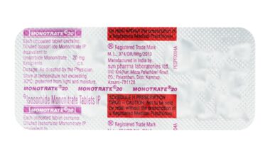 Monotrate 20mg Tablet 10'S