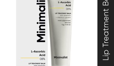 Minimalist 8% L-Ascorbic Acid Lip Treatment Balm with Vitamin E, Radianskin & Gylcerine 12 gm
