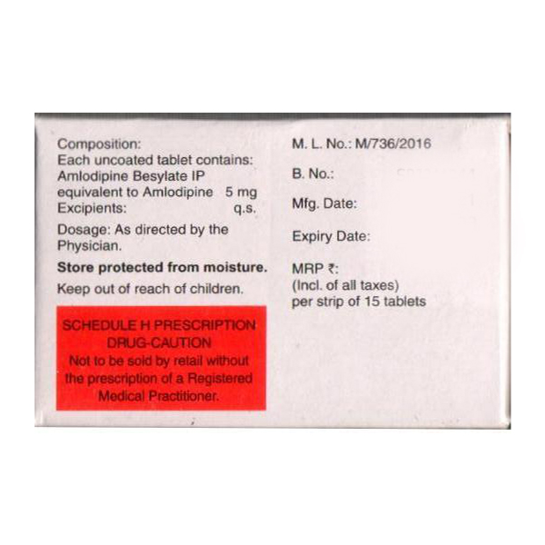 AMLOSAFE 5 Tablet 15's - Image 2