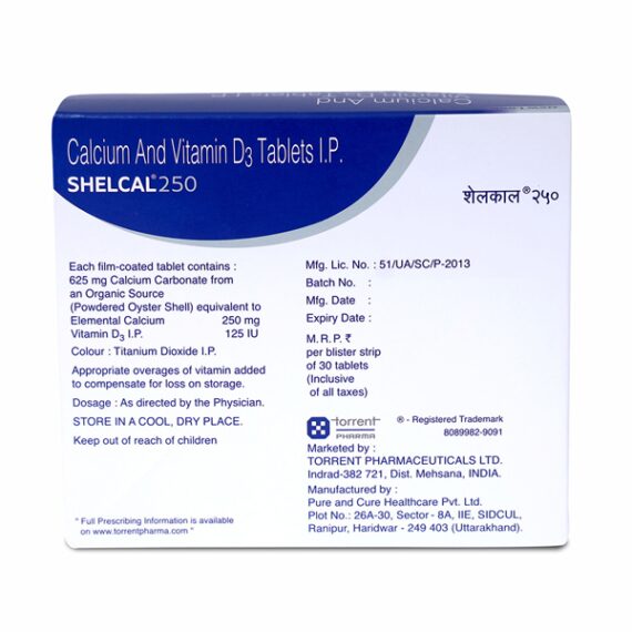 Shelcal 250mg Tablet 30'S - Image 2